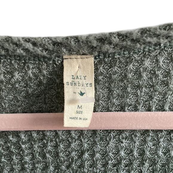 Lazy Sunday Green Relaxed Casual Oversized Puffer Thermal Cotton Tunic - Picture 4 of 7